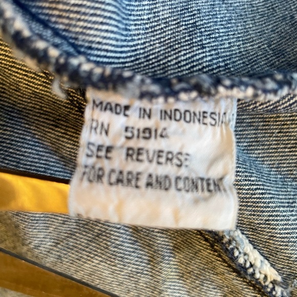 Vintage The Jack Set Blue Wash Snap Button Pocket Denim Jean Jacket Size L 80s - Picture 8 of 13